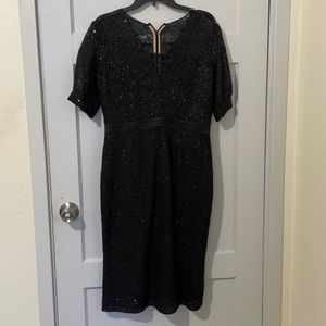 Carmen Marc valvo black sequin dress